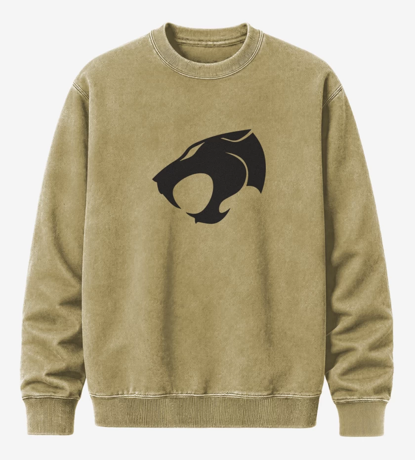 Poleron Polo Acid Wash Beige de Thundercats negro