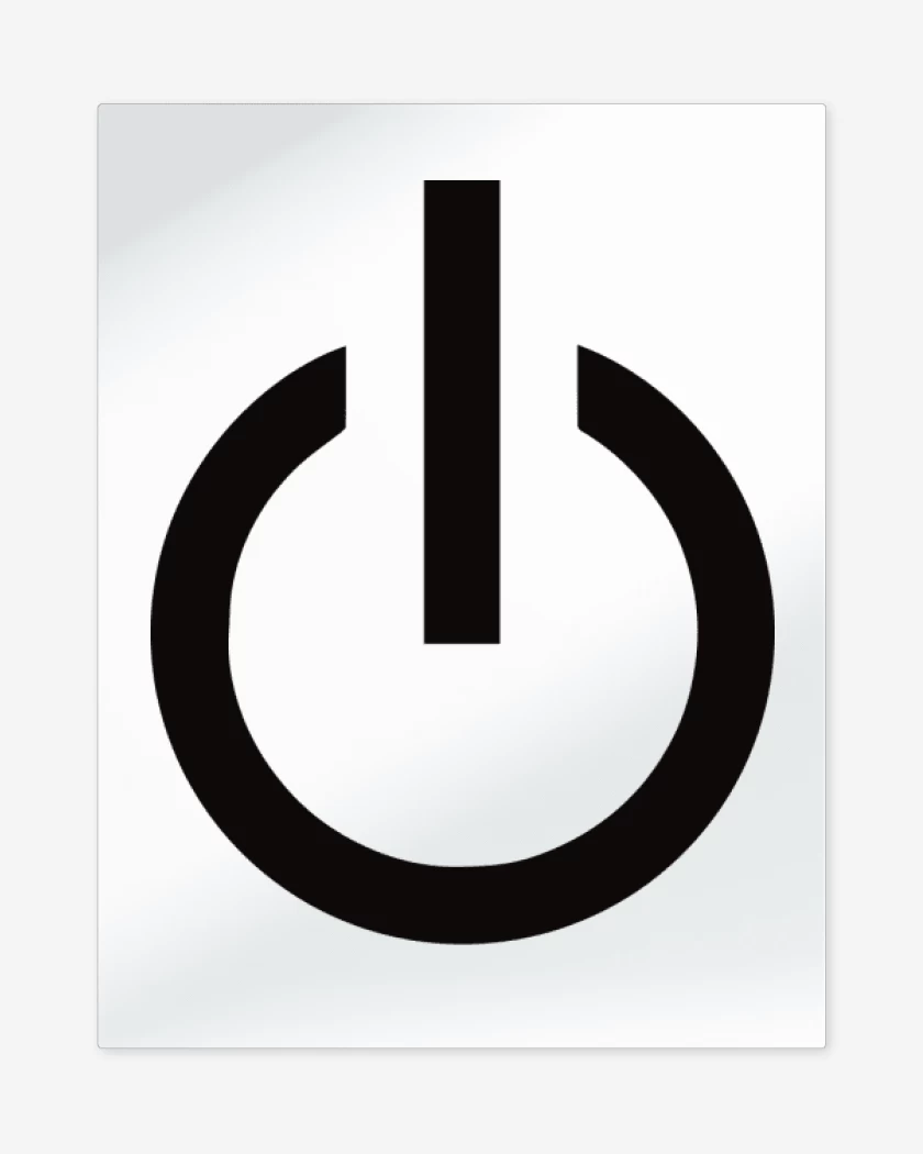Print metalico Blanco de On / Off