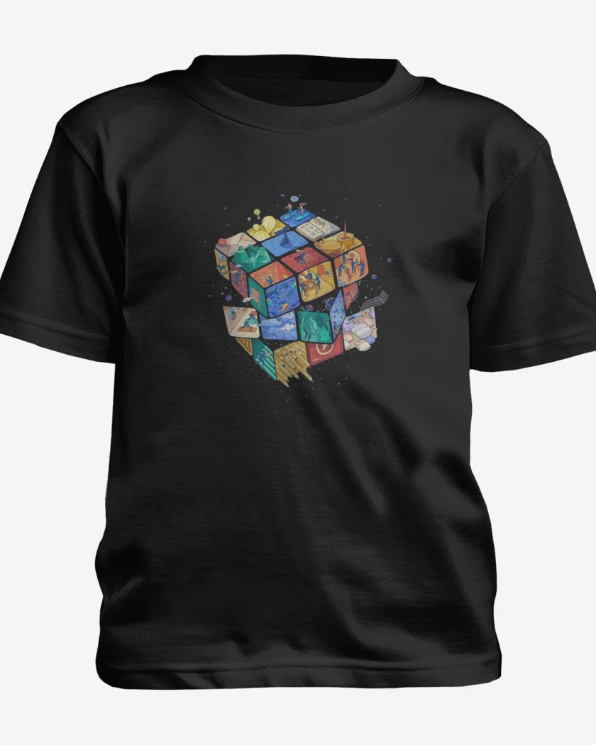 Polera de niño Negro de Rubik color 
