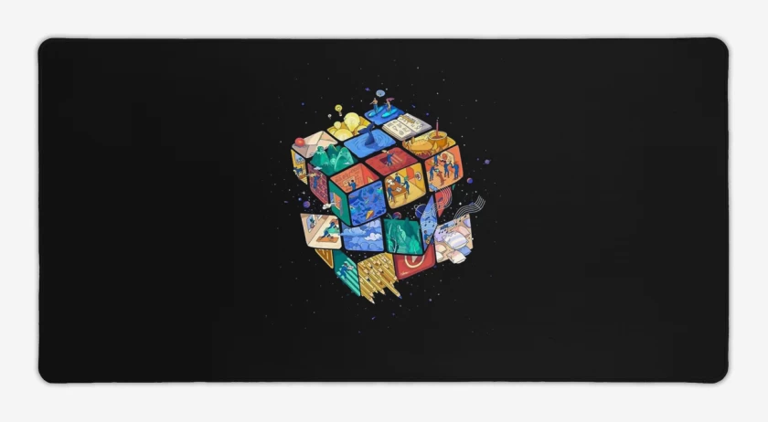 Mouse pad Gamer Rubik color 