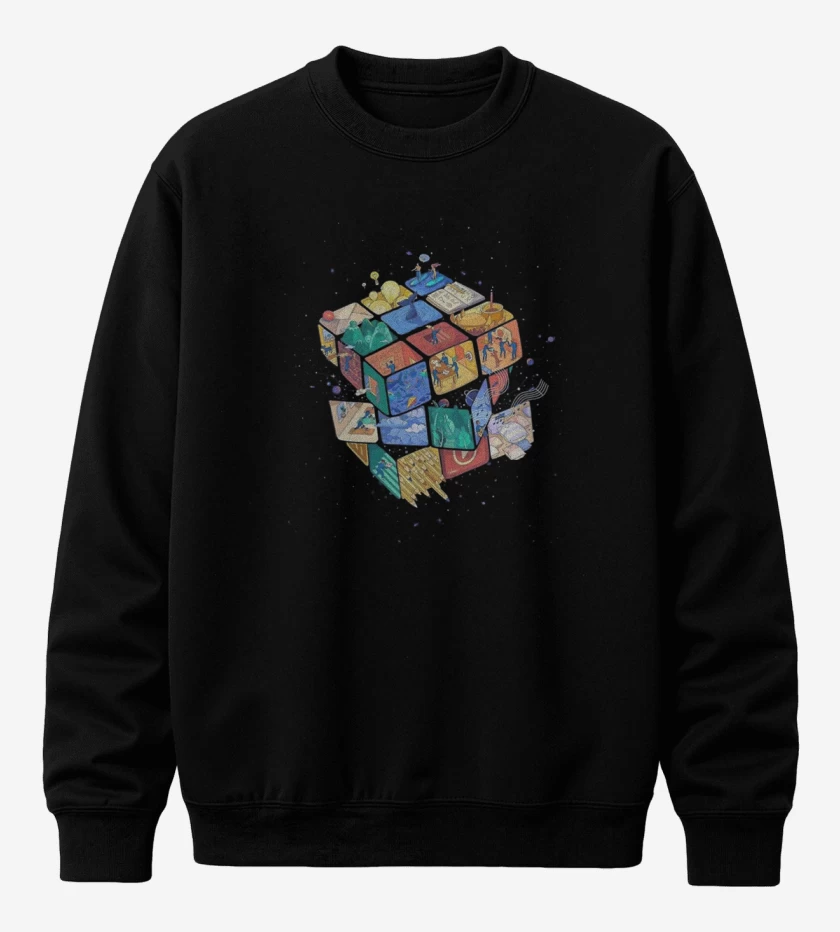Poleron polo Negro de Rubik color 