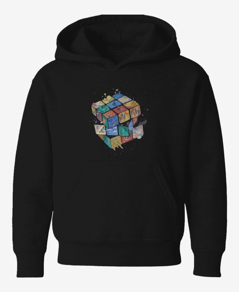 Poleron de niño Negro de Rubik color 