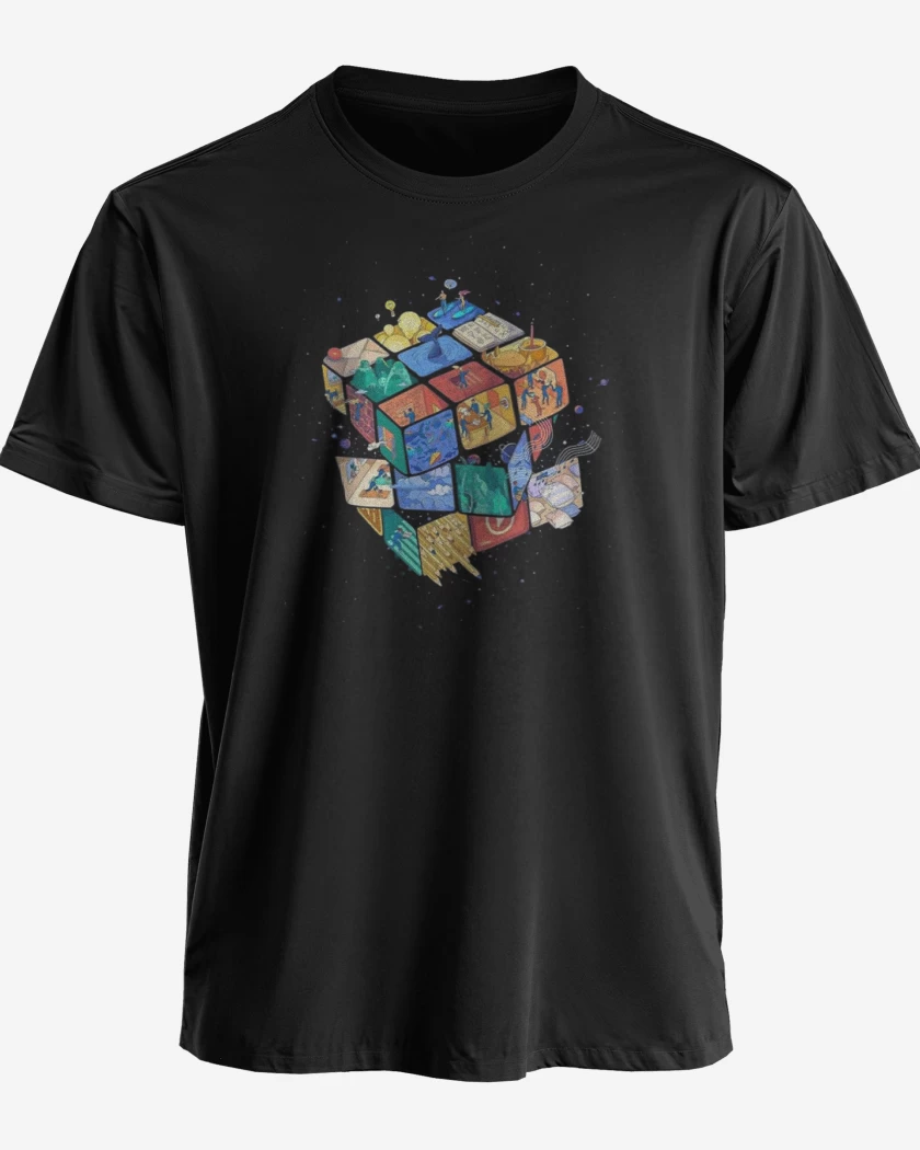 Polera premium Negro de Rubik color 
