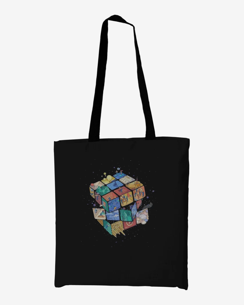Totebag Negro de Rubik color 