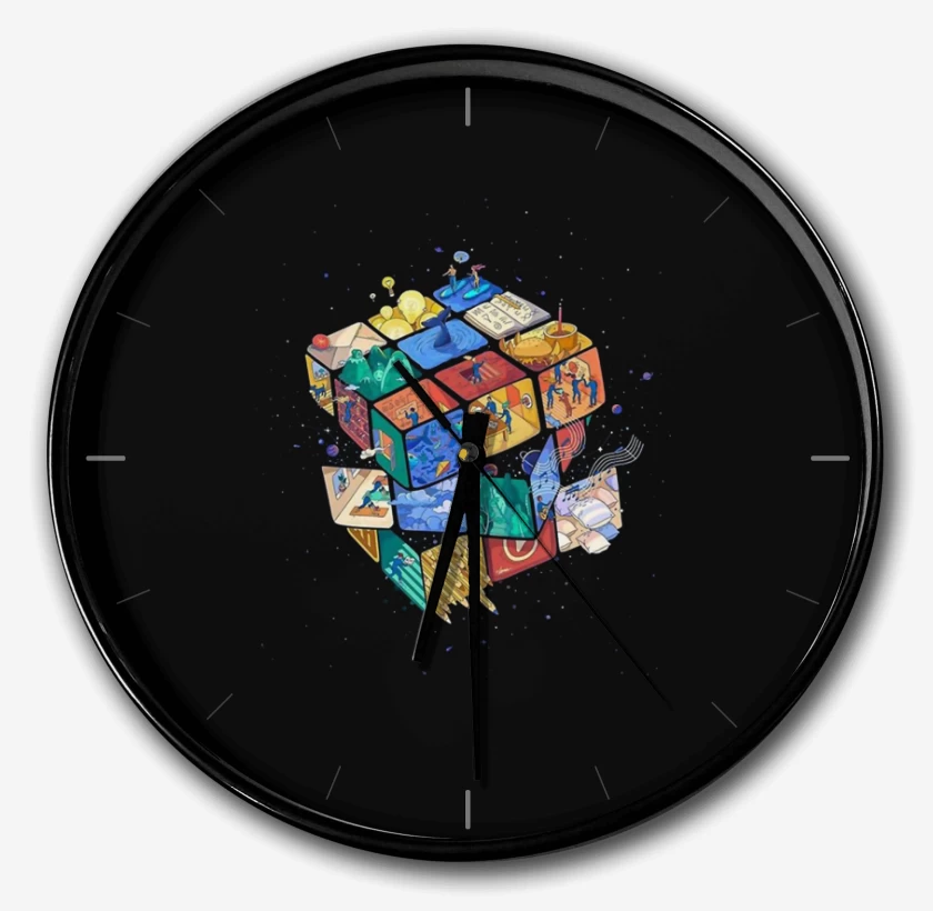 Reloj Negro de Rubik color 