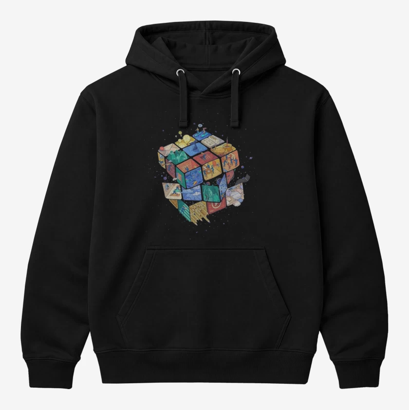 Polerón Canguro Negro de Rubik color 