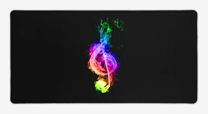 Mouse pad Gamer Negro de Nota musical