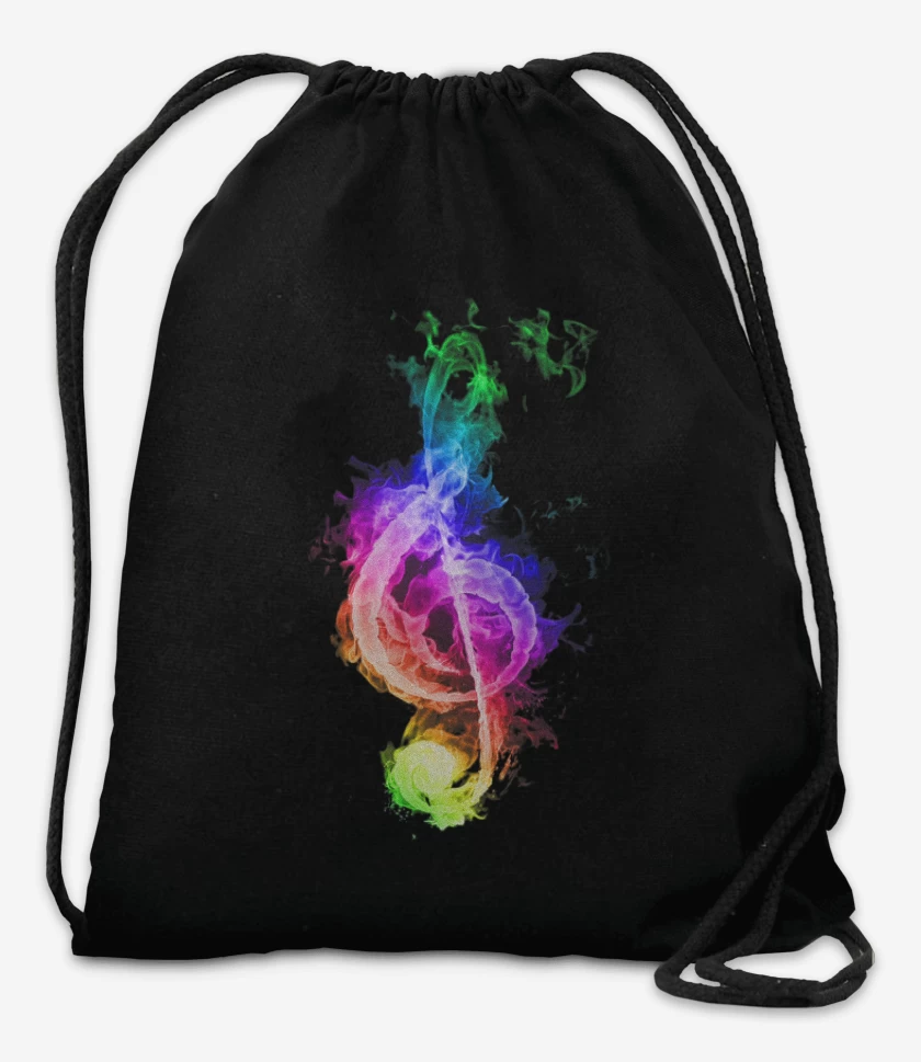 Mochila Negro de Nota musical
