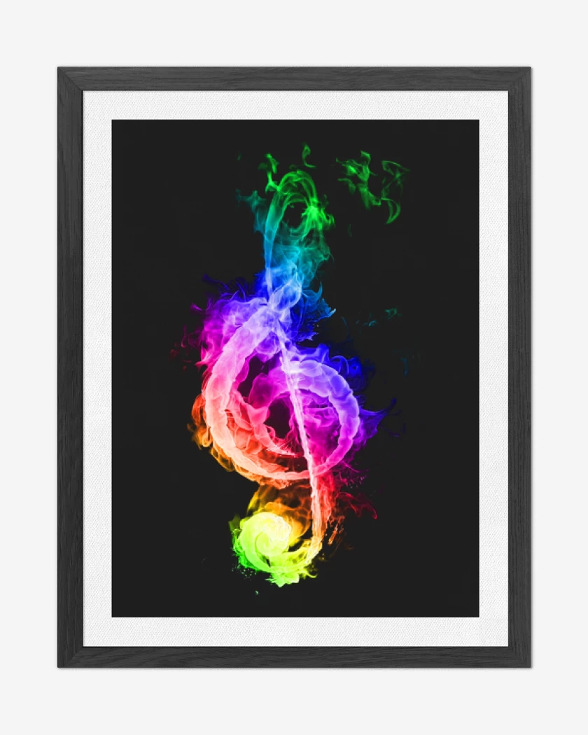 Cuadro decorativo Negro de Nota musical