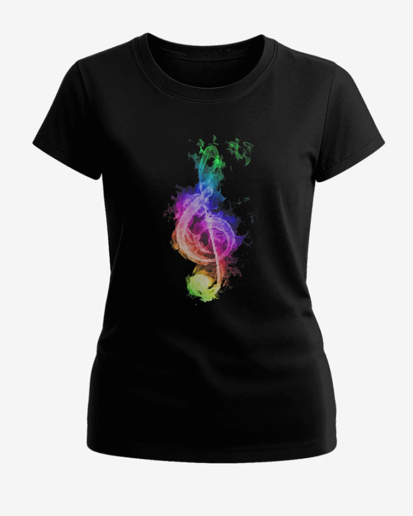 Polera de Mujer Negro de Nota musical