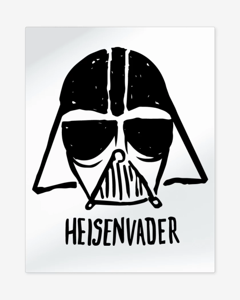Print metalico Blanco de Heisenvader
