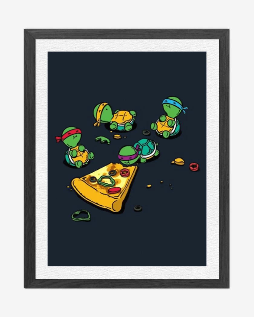 Cuadro decorativo Azul Marino de Tortuguitas pizza 