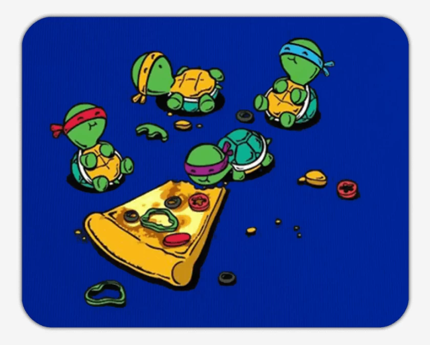 Mousepad Tortuguitas pizza 