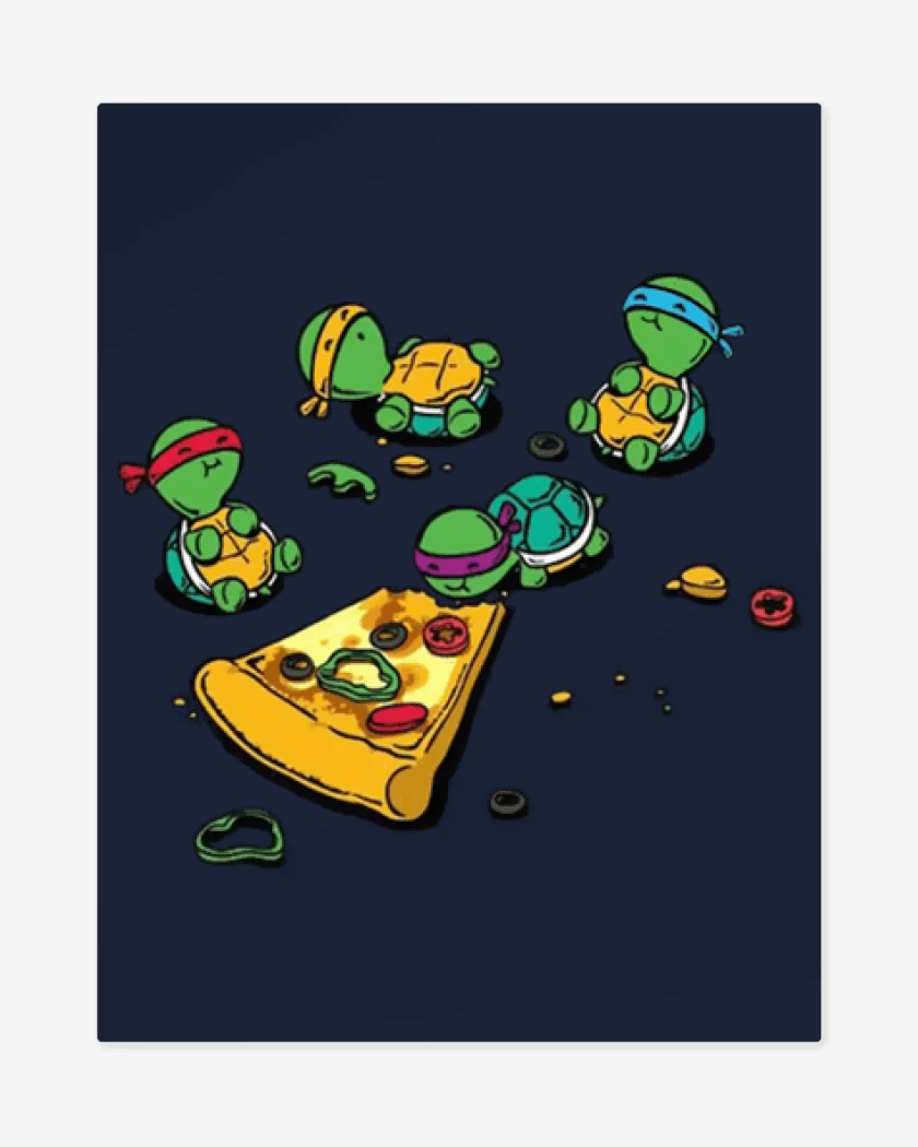 Print metalico Azul Marino de Tortuguitas pizza 