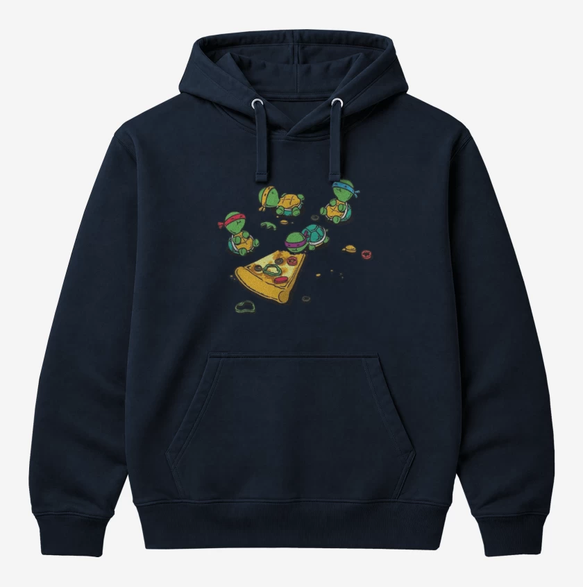 Polerón Canguro Azul Marino de Tortuguitas pizza 