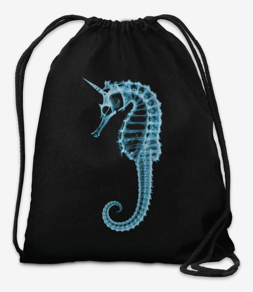 Mochila Negro de Caballito de mar