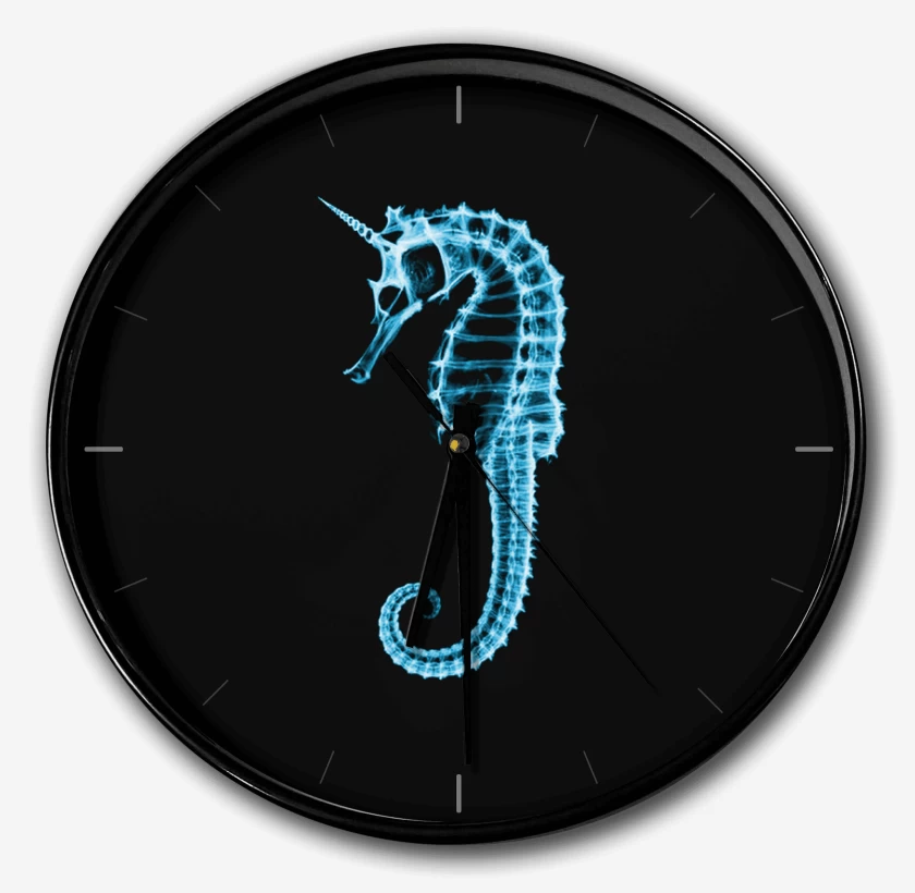 Reloj Negro de Caballito de mar