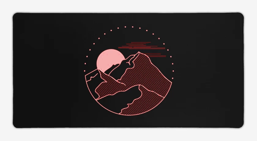 Mouse pad Gamer Negro de Paisaje  de bolsillo