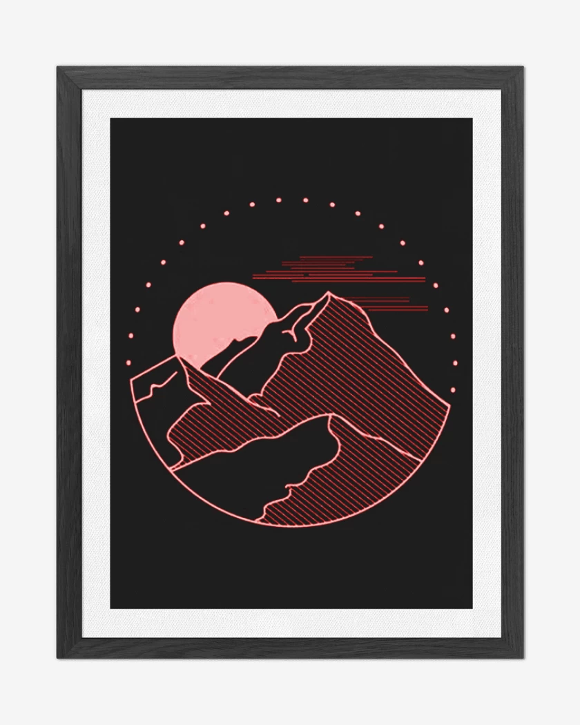 Cuadro decorativo Negro de Paisaje  de bolsillo
