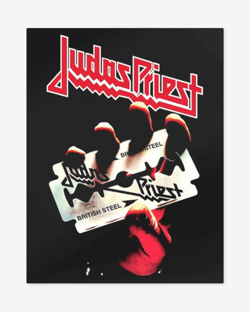 Print metalico Negro de Judas Priest 1 