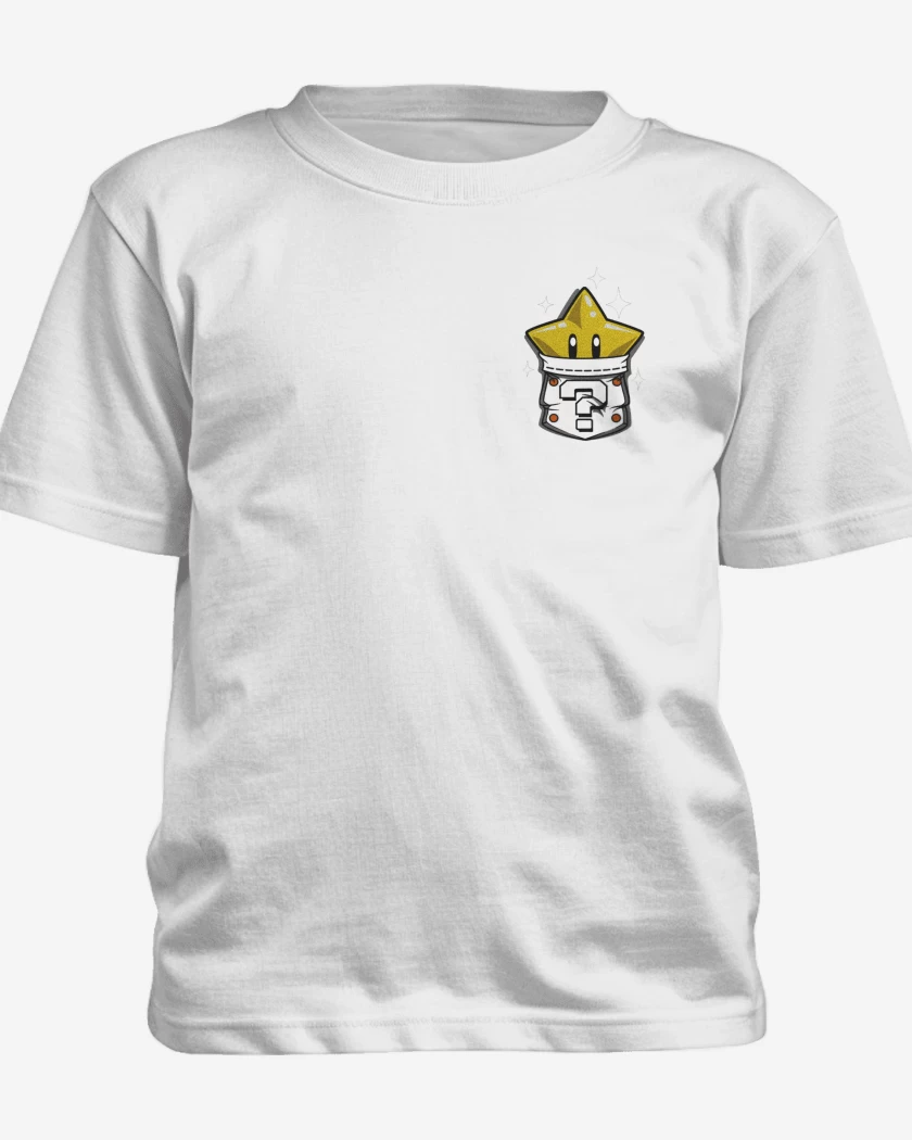 Polera de niño Blanco de Estrella de bolsillo
