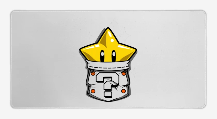 Mouse pad Gamer Blanco de Estrella de bolsillo