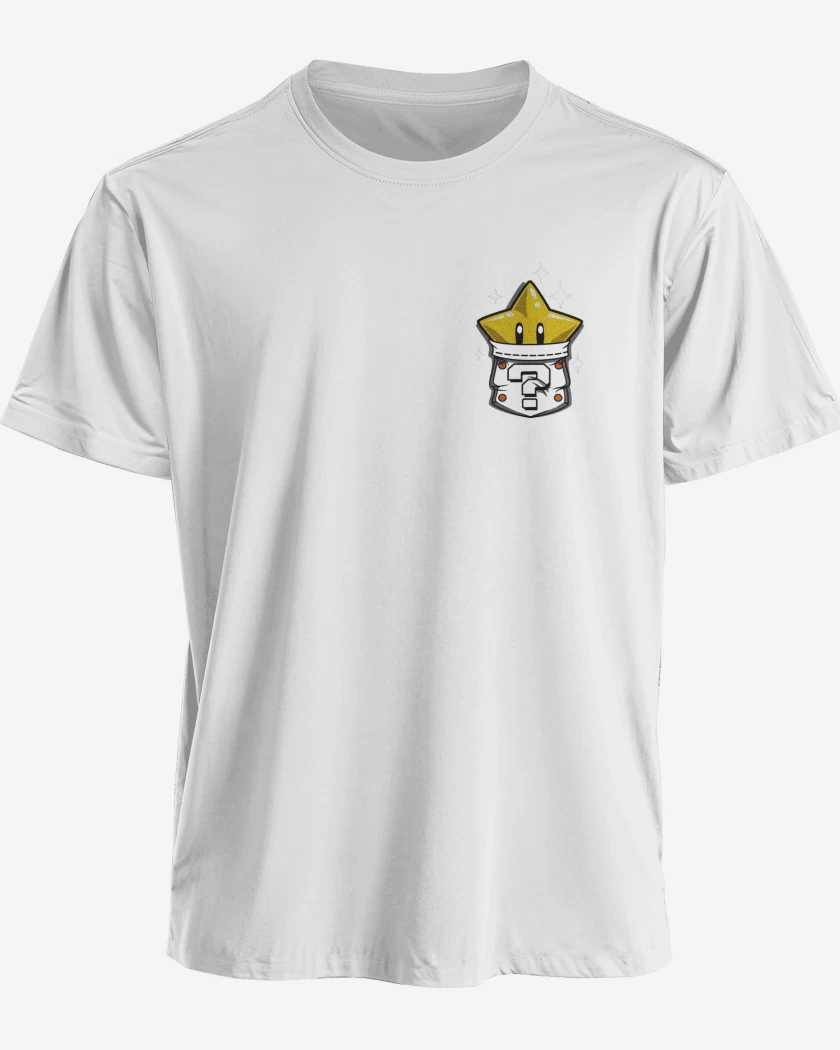 Polera premium Blanco de Estrella de bolsillo