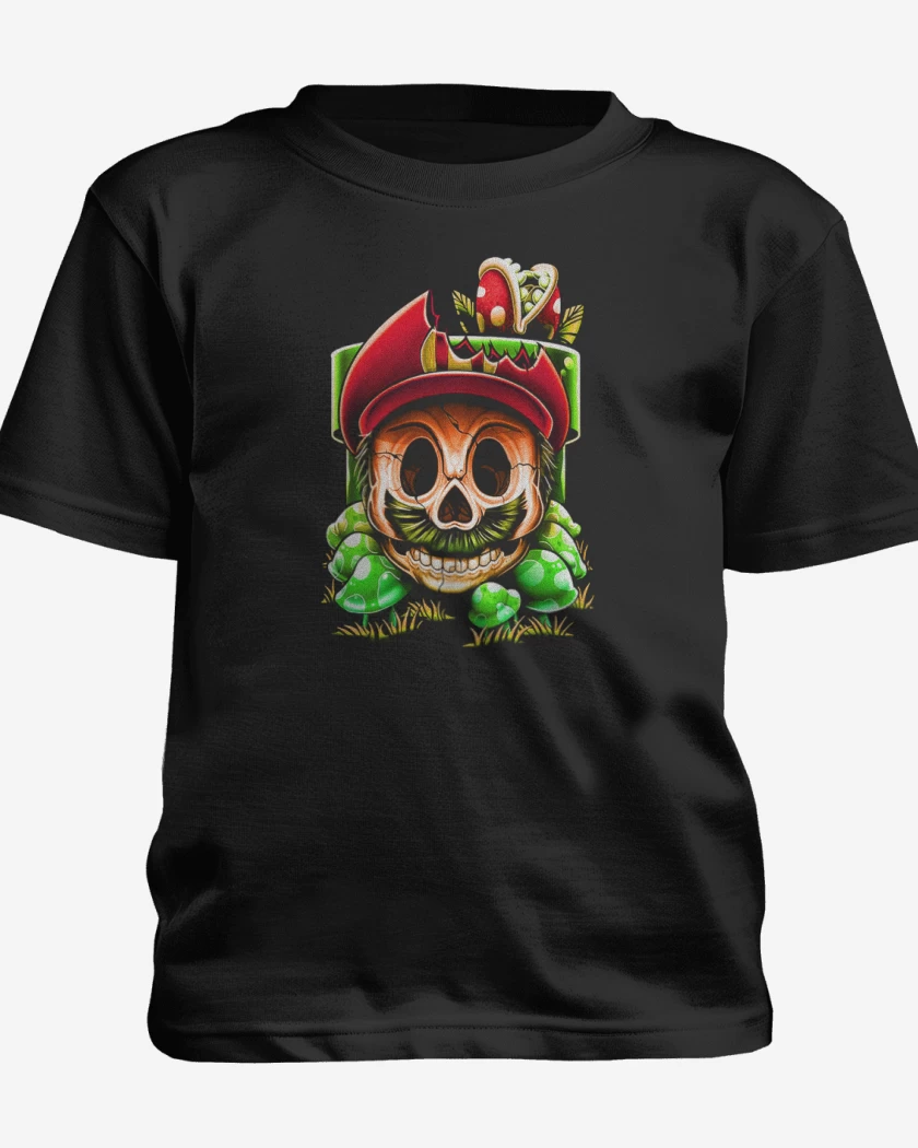 Polera de niño Negro de Super biote Skull