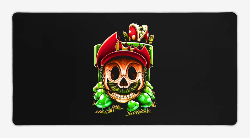 Mouse pad Gamer Negro de Super biote Skull