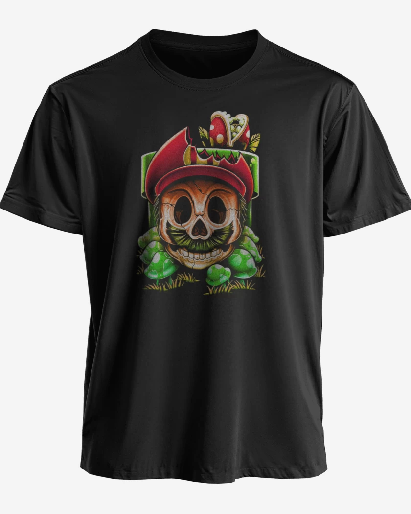 Polera Negro de Super biote Skull