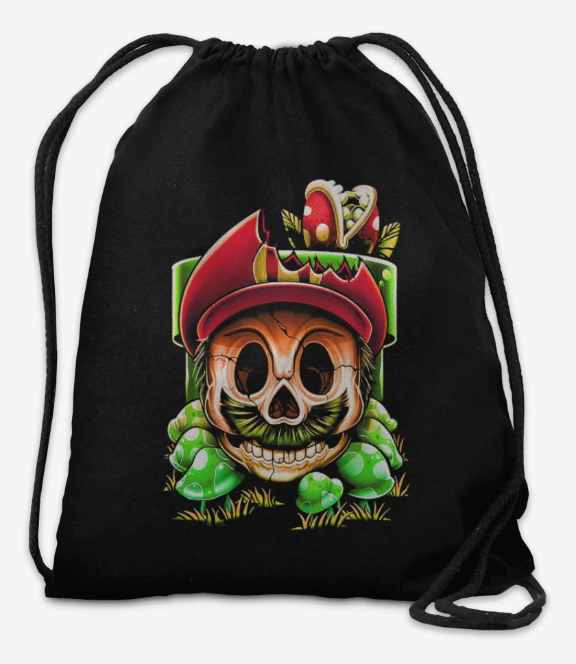 Mochila Negro de Super biote Skull
