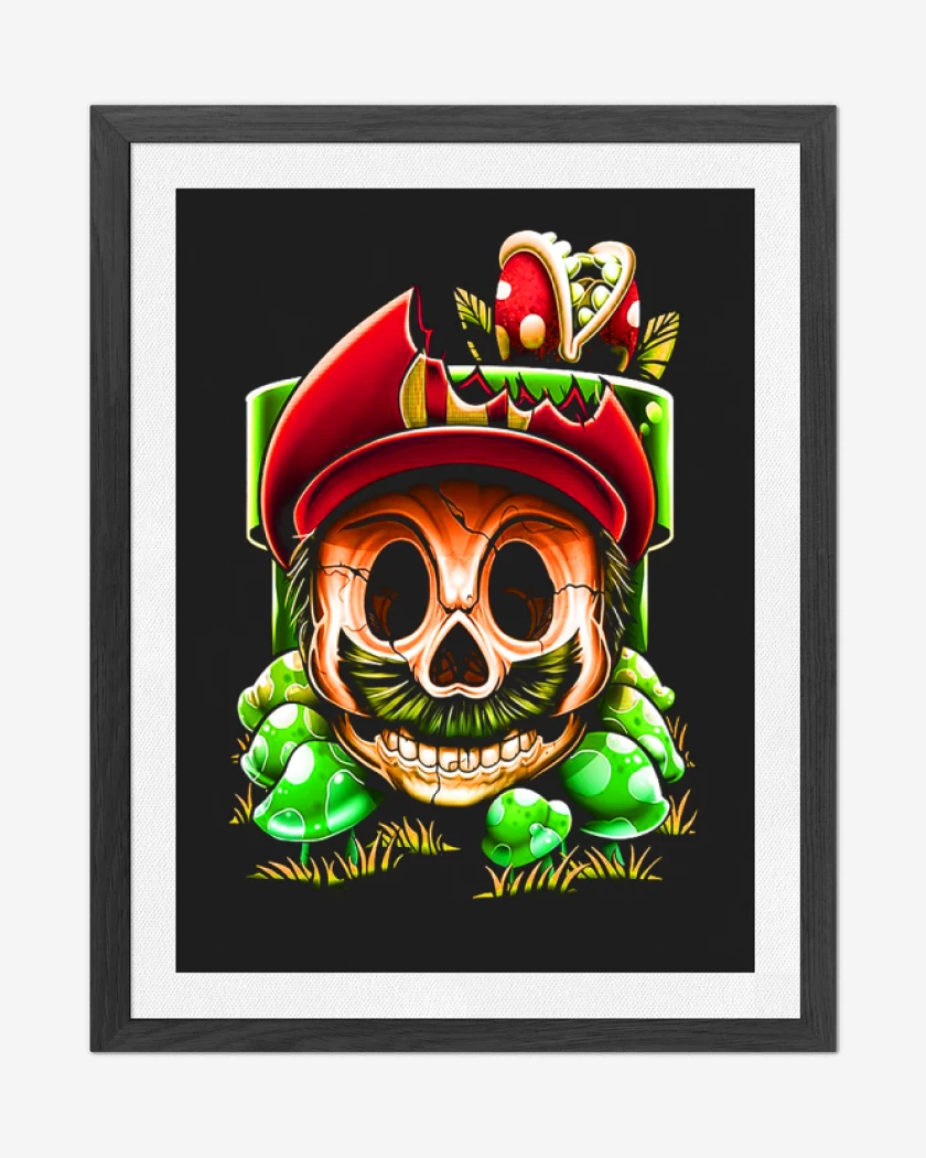 Cuadro decorativo Negro de Super biote Skull