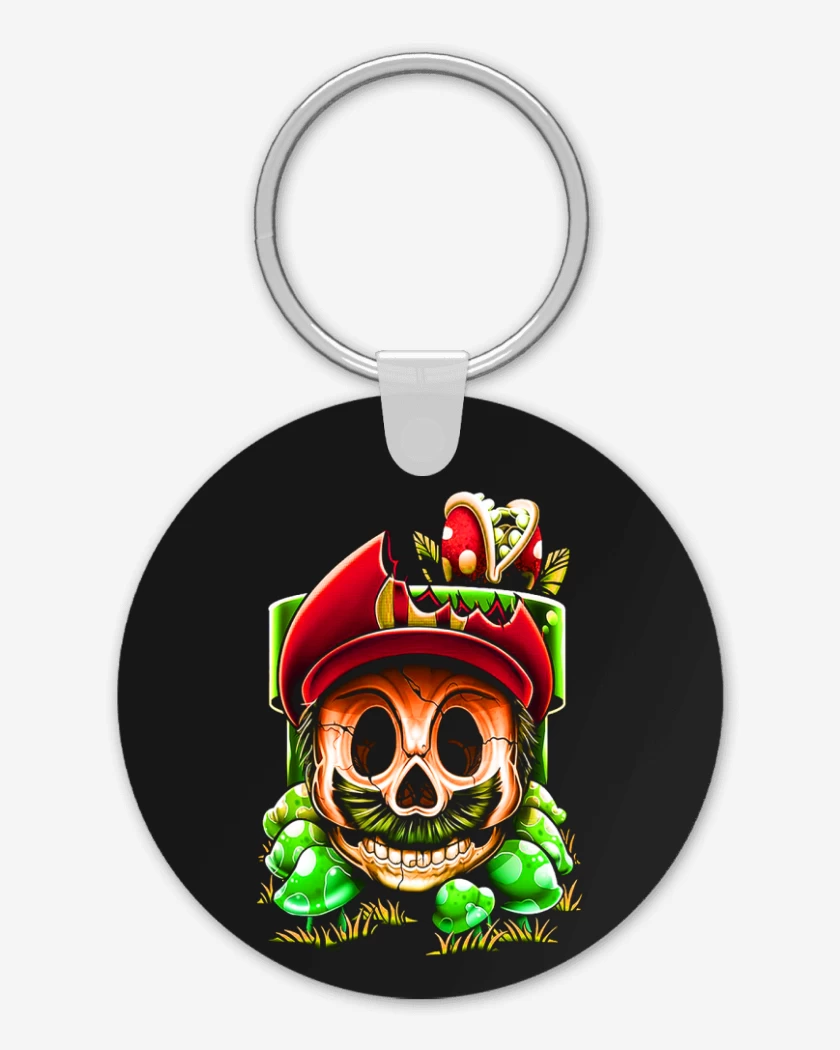 Llavero Negro de Super biote Skull