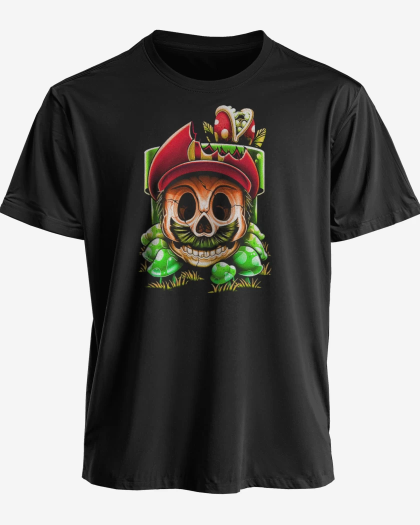 Polera premium Negro de Super biote Skull