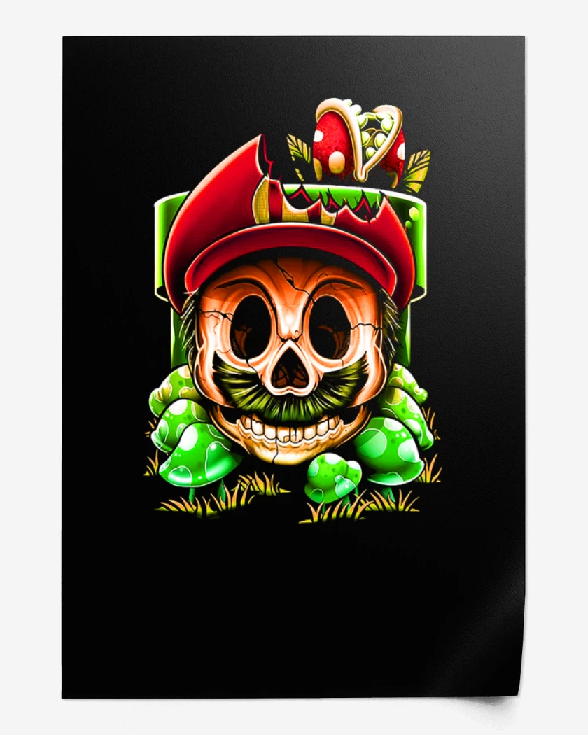 Print Negro de Super biote Skull