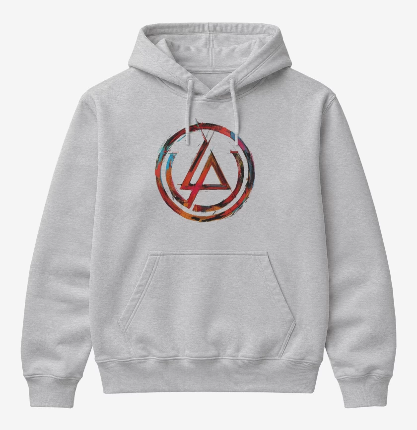 Poleron Canguro básico Gris Melange de Linkin park 2