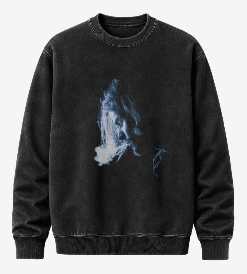Poleron Polo Acid Wash Negro de Kurt 