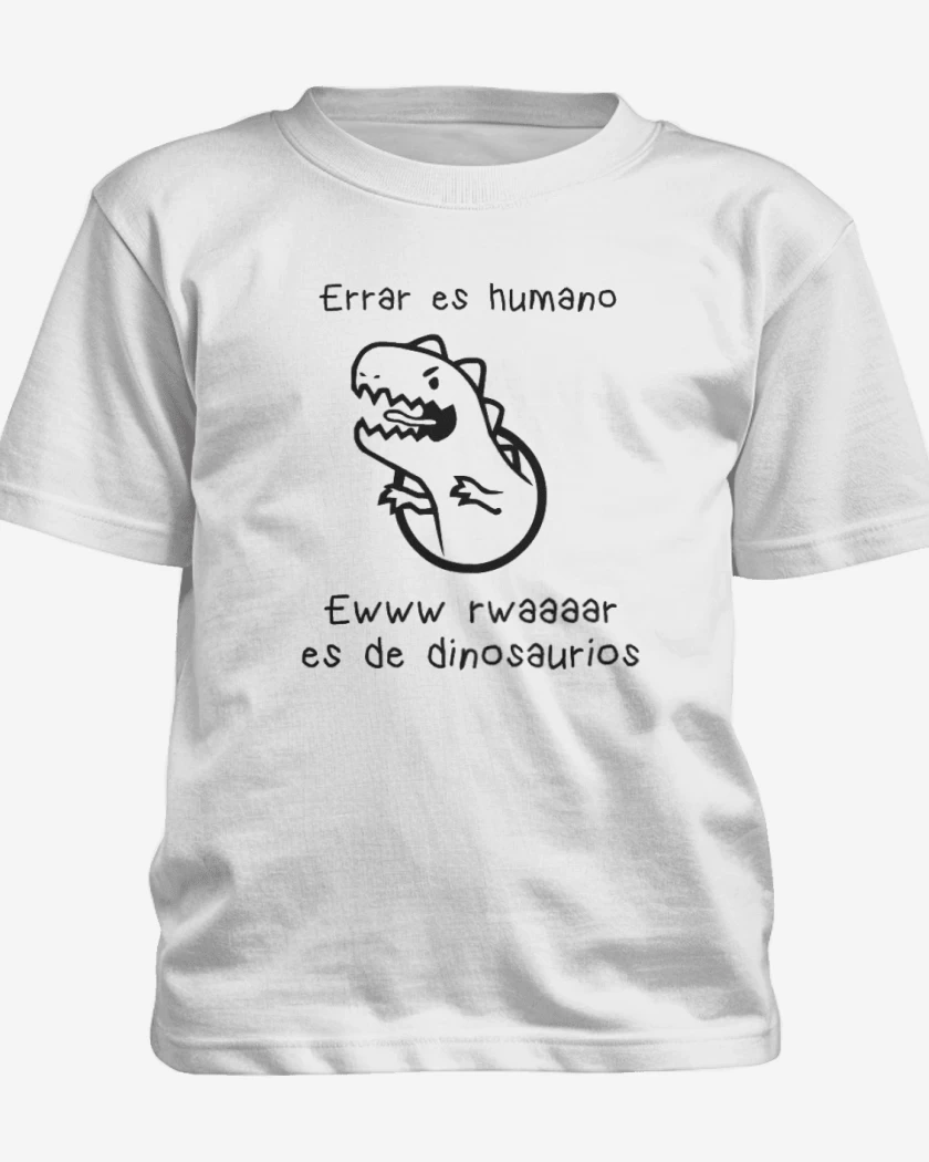 Polera de niño Blanco de Errar es humano
