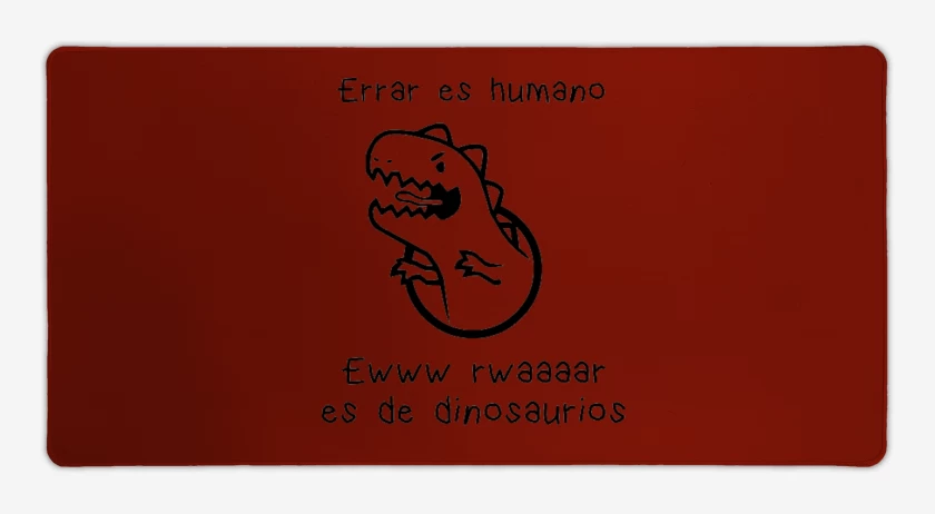 Mouse pad Gamer Rojo de Errar es humano