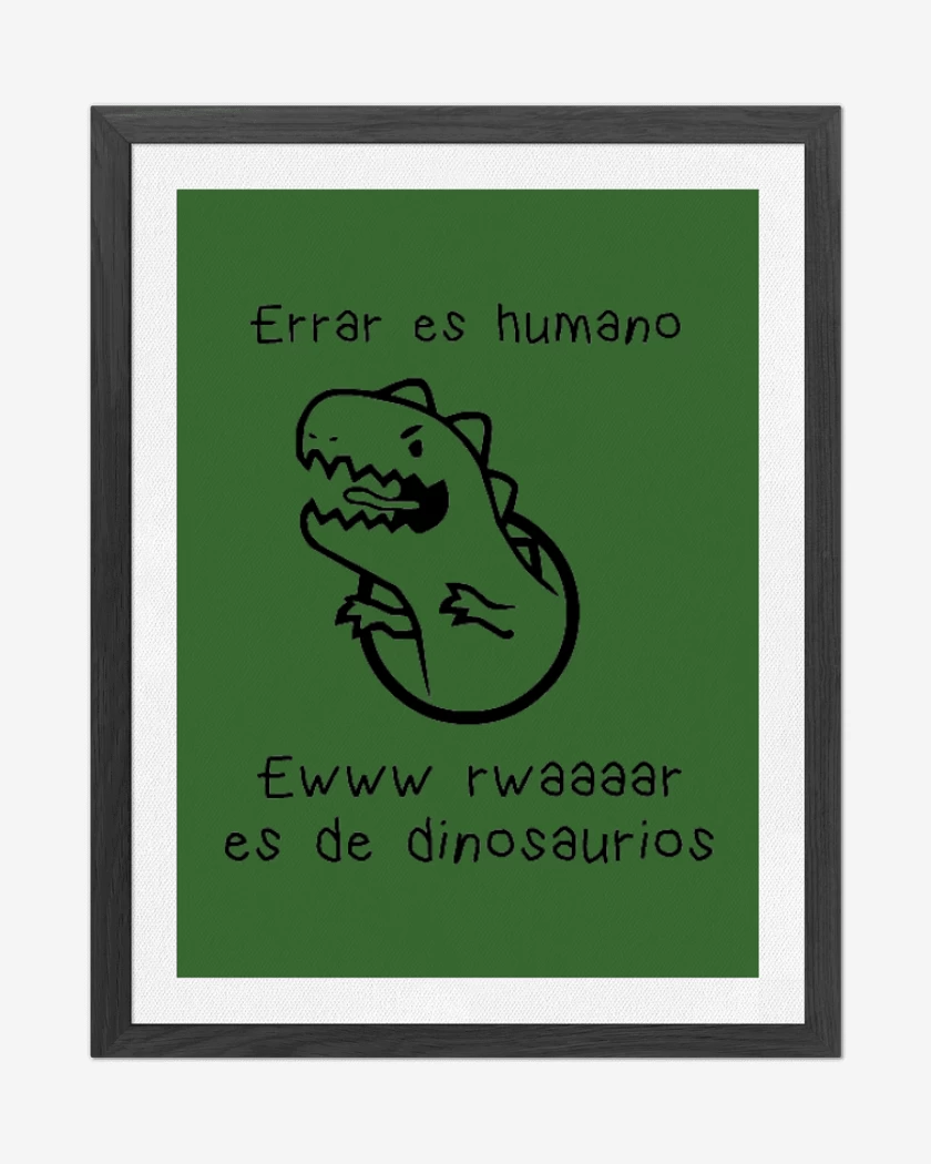 Cuadro decorativo Verde jade de Errar es humano