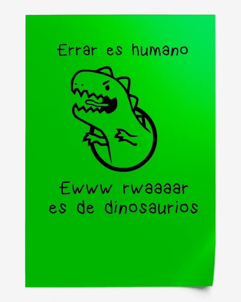 Print Verde jade de Errar es humano