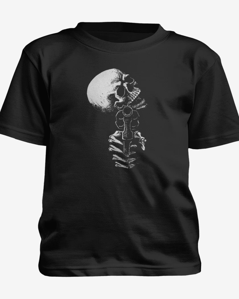 Polera de niño Negro de Skull gun