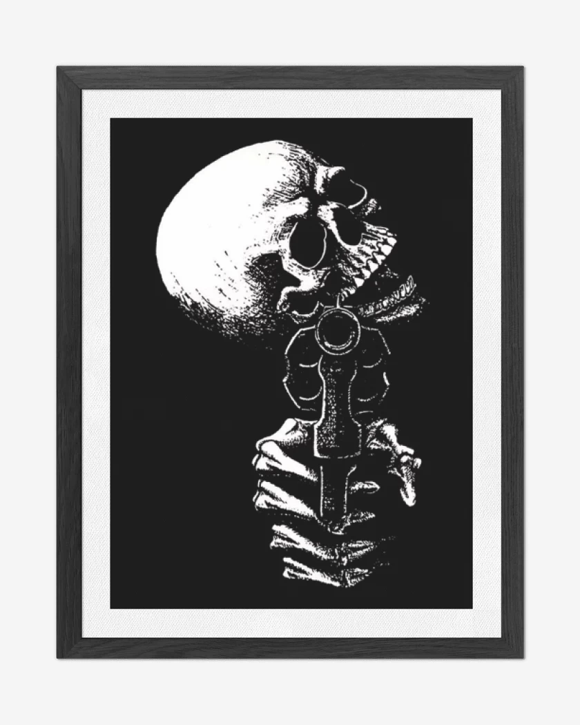 Cuadro decorativo Negro de Skull gun