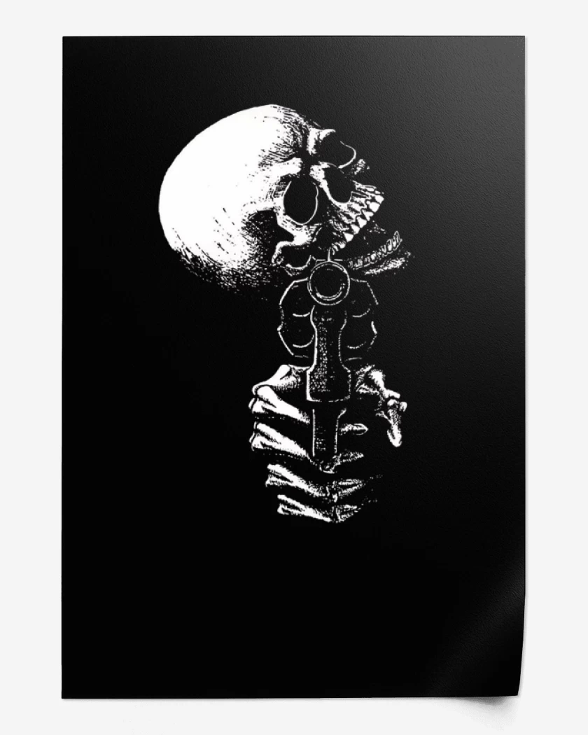 Print Negro de Skull gun