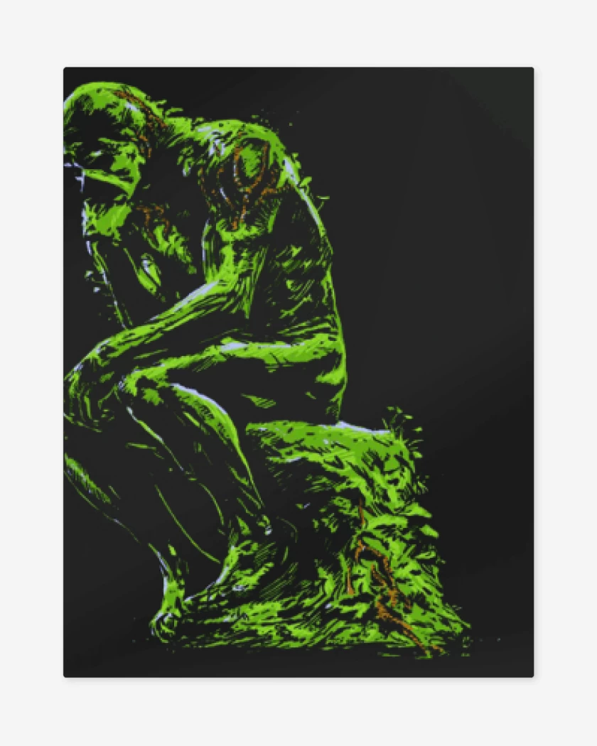 Print metalico Negro de Swamp Think