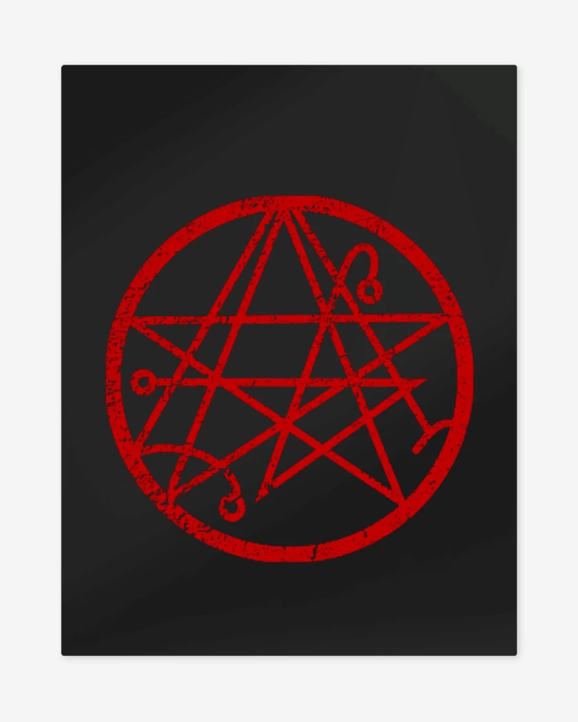 Print metalico Negro de necronomicon