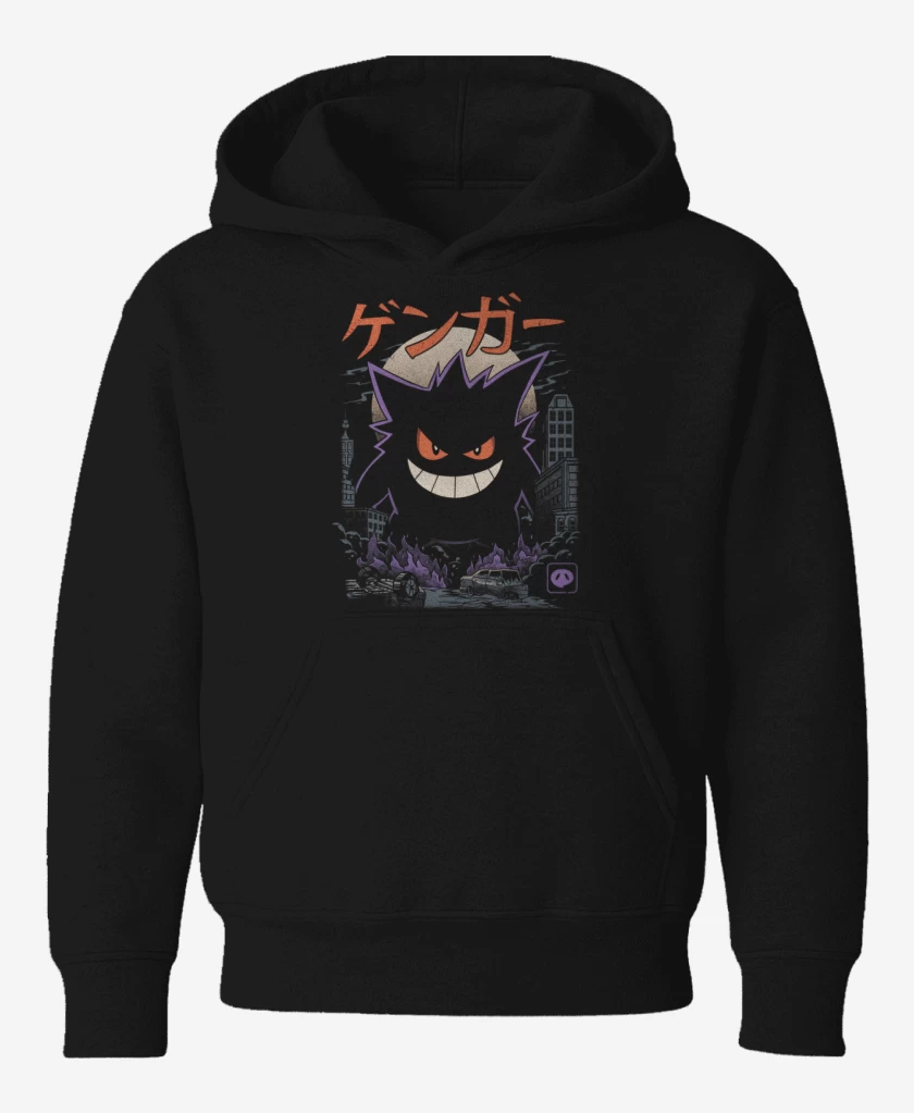 Poleron de niño Negro de Gengar Godzilla