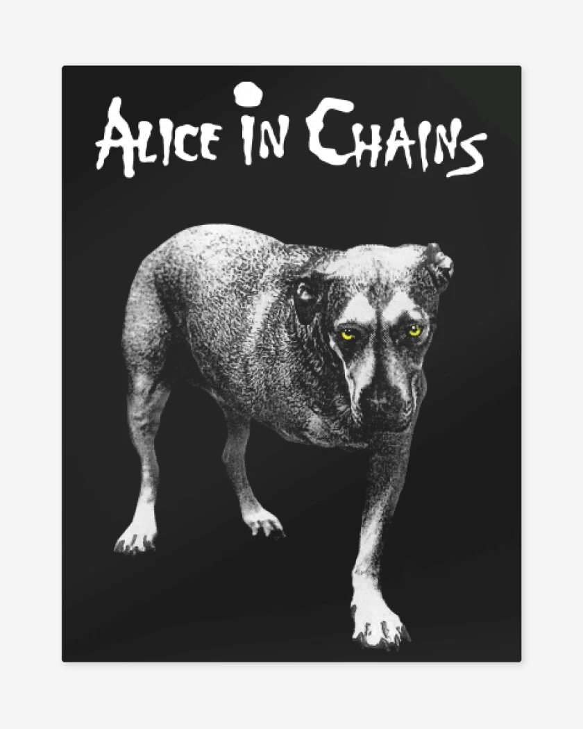 Print metalico Negro de Alice in chains homonimo