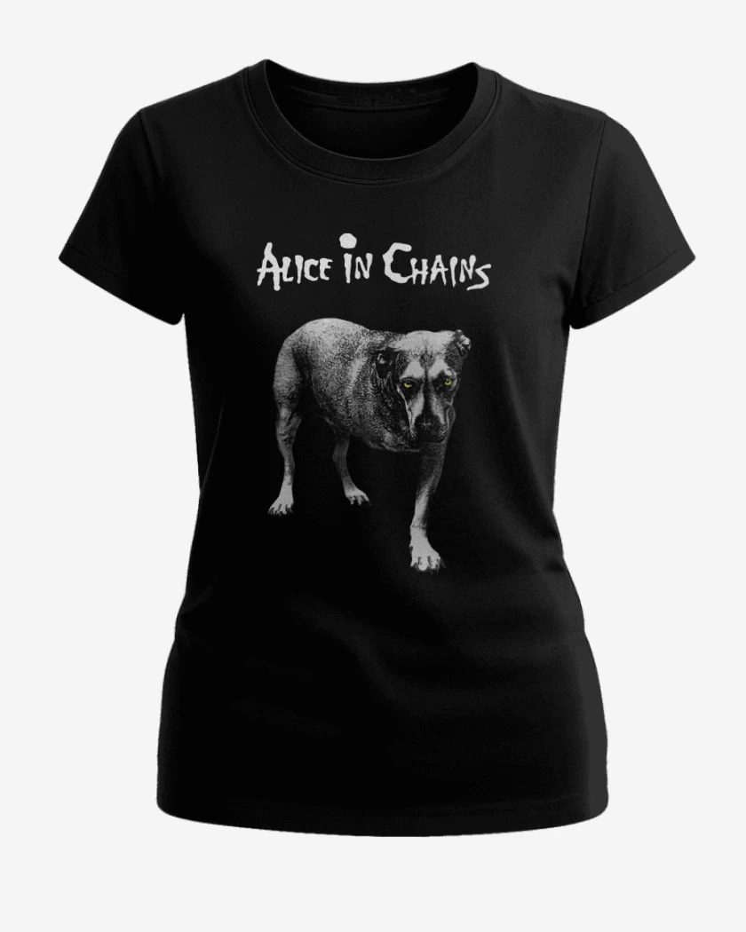Polera de Mujer Negro de Alice in chains homonimo