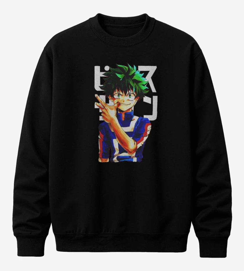 Poleron polo Negro de Boku no hero 3